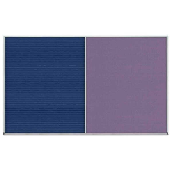 Triple Door Radius Corkboard, 72"x48", Bla, UV70055RC-BLACK-MEDGRY